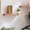 vidaXL Wall Shelf Light Brown 23.6 in.x23.6 in.x0.8 in. Treated Solid Wood Oak - 3 of 4