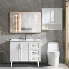 GlasFlength Decorative Wall Mirrors Rectangular Accent Mirror Wall Mirror Polished Mirror Decorative Mirror for Living Room, Gold, 40"*30"*1.1" - 4 of 4