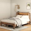 Kumasinova Farmhouse Wooden Bed Frame with Storage LED Light Headboard and 2 USB,Low-to-Floor Mattress Foundation,Noise Free,800lbs Capacity - 2 of 4
