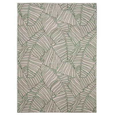 Kendari Washable Outdoor Rug Ivory/Green - Linon