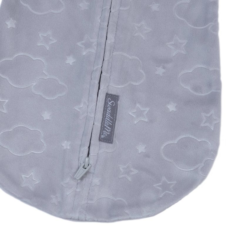 SwaddleMe by Ingenuity Pod Swaddle Wrap in Velboa - Clouds &#38; Stars - Newborn - 0-2 Months - 2pk, 4 of 8