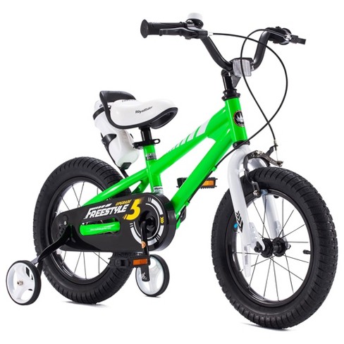 Royalbaby Freestyle Outdoor Children s Bicycle Dual Handbrakes Sporty Kid Bike With Training Wheels And Adjustable Seat 16 Inch Green Target