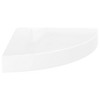 Corner Shelf Set of 2 High gloss white Honeycomb MDF, metal - 3 of 4