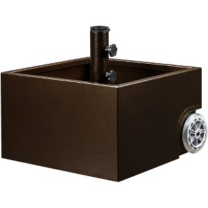 Yaheetech Portable Metal Umbrella Base with Fillable Planter and Drainage Hole for Garden, Backyard, Market - 1 of 4