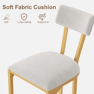 Counter Height Bar Stools for Dining Room Kitchen, Island Chairs for Dining Table, Tall Barstools with Back, Modern Kitchen Barstools with Metal - 1 of 4