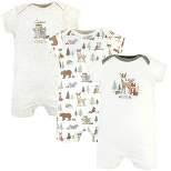 Hudson Baby Infant Boy Cotton Rompers, Forest Animals