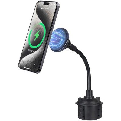 Quantum Direct MagSafe Wireless Car Charger Mount For IPhone 12-15 Series - White, Vent Mount