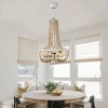 Bella Depot 20" Bohemia Wood  Ceiling Fan with Light and Remote, 3-speed Invisible Fan - 3 of 4