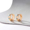 Cubic Zirconia Huggie Earrings 14k Gold Plated Tiny Earrings Small Huggie Hoop Earrings Simple Lightweight Hoops Gift for Women - 4 of 4