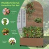 Lirago Metal Planter Box privacy screen Garden Bed with Trellis and Wheels - 4 of 4