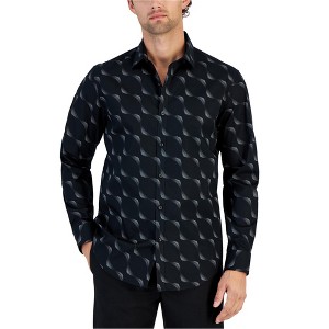 Alfani Mens Dot Wave Print Button Up Shirt - 1 of 1