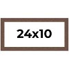 PosterPalooza | 24x10 Wide Barnwood Picture Frame, UV Acrylic, 6 Finishes - Grey, Brown, White, and Black - 2 of 4