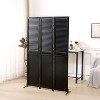 NicBex 3-Panel Room Divider 6FT Folding Wood Privacy Screen with Louvered Design Partition for Home & Office - 4 of 4