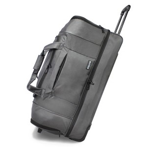 World Traveler Dejuno 30-Inch Nylon Rolling Duffel Bag with Drop Bottom - 1 of 4