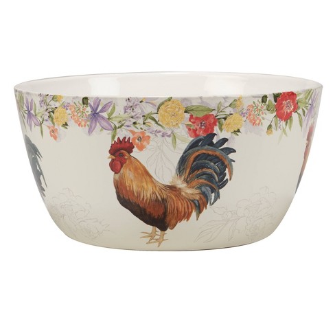 Indigo Rooster Ceramic Kitchen Canister Set