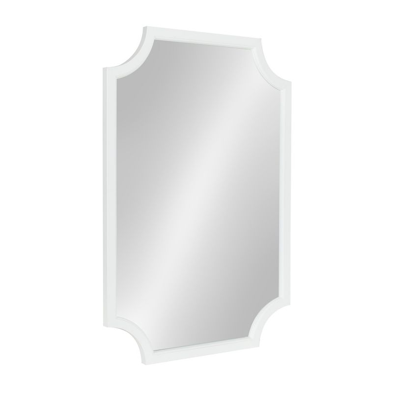 Kate and Laurel Hogan Wood Framed Mirror with Scallop Corners, 4 of 11