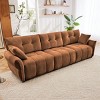 Large 3-Seater Sofa for Living Room, 110.2" Chenille Fabric Couch with Tufted Back, High-Resilience Foam and 2 Pillows – Cuddlewood - 2 of 4
