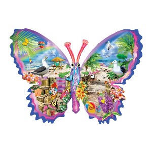 Sunsout Summer Butterfly 1000 pc Shaped  Jigsaw Puzzle 95092 - 1 of 4