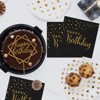 DYLIVeS Happy Birthday Napkins,Black and Gold Foil Dots Napkins Disposable Paper Napkins for Picnic Cocktail Birthday Party Supplies Decorations - 3 of 4