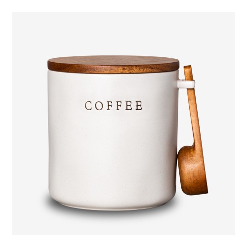 Stoneware Coffee Canister with Wood Lid & Scoop - Hearth & Hand™ with Magnolia