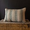 14x22" Hand Woven Stripe Green Outdoor Pillow Polyester With Polyester Fill by Foreside Home & Garden - 2 of 4