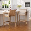 Christopher Knight Home Marseille Mid-Century Modern Outdoor Woven Acacia Wood Barstools with Cushions (Set of 2) - 2 of 4