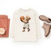 The Juniper Shop Watercolor Basketball Bear Youth Long Sleeve Tee - 3 of 4