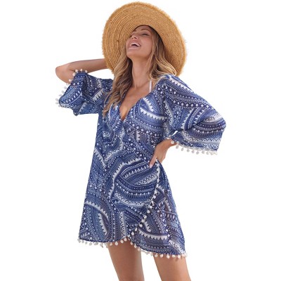 VENUS Womens Tassel Wrap Cover-Up