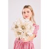 20 PCS Glitter Artificial Flowers – 6.3 Inch DIY Ornaments for Christmas Tree/Wreath, Suitable for Xmas, New Year, Wedding & Holiday Decoration - 3 of 4