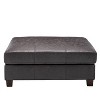 40" Rectangle Ottoman with Pillowtop and Exposed Stitching - WOVENBYRD - 4 of 4