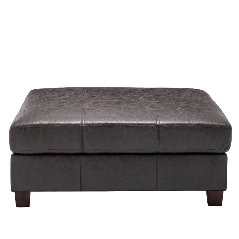 40" Rectangle Ottoman with Pillowtop and Exposed Stitching - WOVENBYRD, 1 of 10