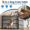 48'' Dog Crate Furniture, 3-in-1 Wooden Dog Kennel with 3 Lockable Doors, Heavy Duty Metal Frame & Sturdy Panels, Large End Table - 3 of 4