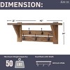 40" Bethel Acacia Wood Coat Hook with Shelf Natural - Alaterre Furniture: Wall Mounted Rack, 5 Hooks, Towel Hanging Storage - 4 of 4