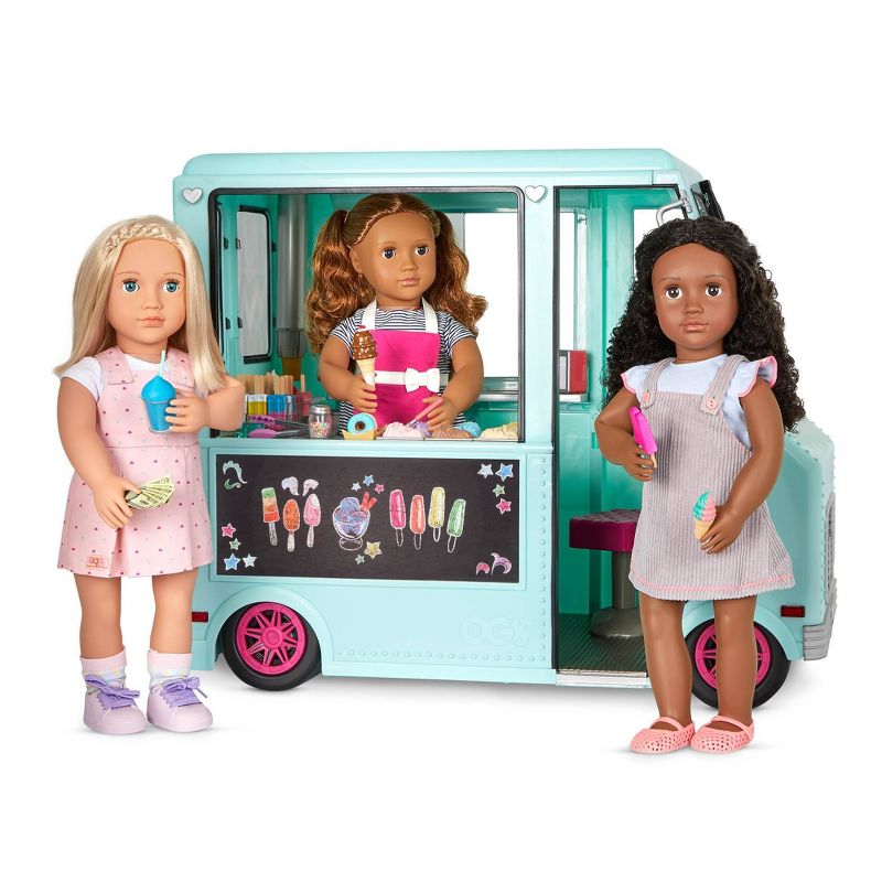 Our Generation Sweet Stop Ice Cream Truck with Electronics for 18&#34; Dolls - Light Blue, 6 of 21