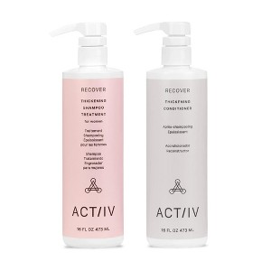 ACTiiV Hair Science Recover Shampoo & Conditioner for WOMEN Duo (16 oz XXL Pro Set) Active Thickening & Volumizing | Reduce Hair Loss | Fuller Hair - 1 of 3