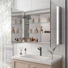 Medicine Cabinet With Lights,Recessed Medicine Cabinet With Mirror,Surface Mount Bathroom Cabinet,Glass Shelf Cabinet,Shaving Cabinet-The Pop Home - 3 of 4