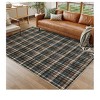 Green-2*6 feet  Modern Plaid Machine Washable Area Rug Non Slip Non Shedding Throw Rugs Stain Resistant Pet Friendly For Bedroom Living Room Low Pile - 4 of 4