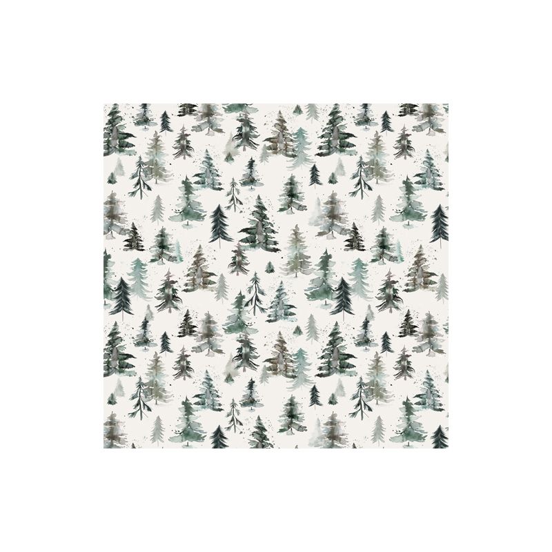 Ninola Design Winter Snow Trees Forest Neutral Shower Curtain - Deny Designs, 3 of 4