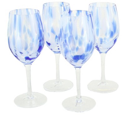 blue wine glasses