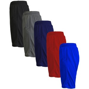 Jump Start Men's 5-Pack Lightweight Breathable Moisture Wicking Mesh Shorts - 1 of 4