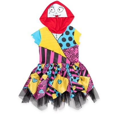 Disney Nightmare Before Christmas Sally Big Girls Short Sleeve Dress  Multicolor 14-16 : Target