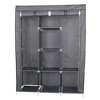 Neat Living Portable Wardrobe Closet Organizer with Cover, Shelves, and Rods for Clothes, Gray – Vertical Hanging Clothing Rack for Coats and Shoes - 2 of 3