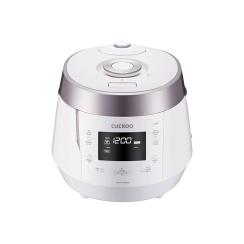 CUCKOO 10-Cup Heating Pressure Rice Cooker and Warmer White/Silver: 13 Settings, Automatic Keep Warm, Dishwasher-Safe Parts - image 1 of 2