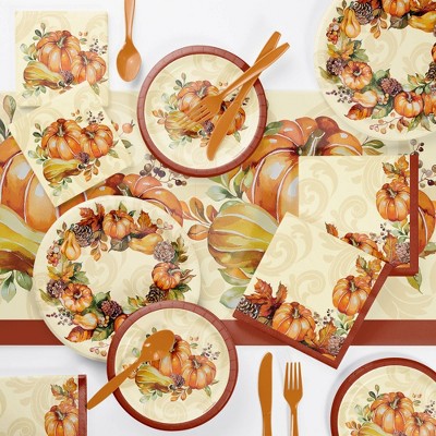 Autumn Wreath Deluxe Party Supplies Kit