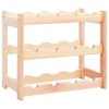 vidaXL Pinewood Wine Rack - Compact Storage for 12 Bottles, Elegant Natural Wood Design, Easy-to-Assemble - Perfect for Kitchen/Dining Room - 2 of 4