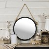VIP Metal 19 in. Black Round Hanging Mirror - 3 of 4