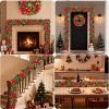 9FT Battery Operated Christmas Garland with Adjustable Warm White LED Lights - 4 of 4