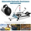 Total Motion Rower with LCD Monitor w/Adjustable Double Hydraulic Resistance Home Gym - 3 of 4