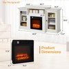 60" Electric Fireplace with Mantel, Fireplace Tv Stand with 18-Inch Insert Log Heater - 2 of 4