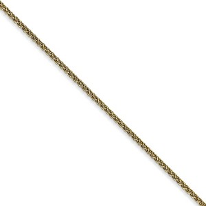 Black Bow Jewelry 1.25mm 10k Yellow Gold Solid Spiga Chain Necklaces - 1 of 4
